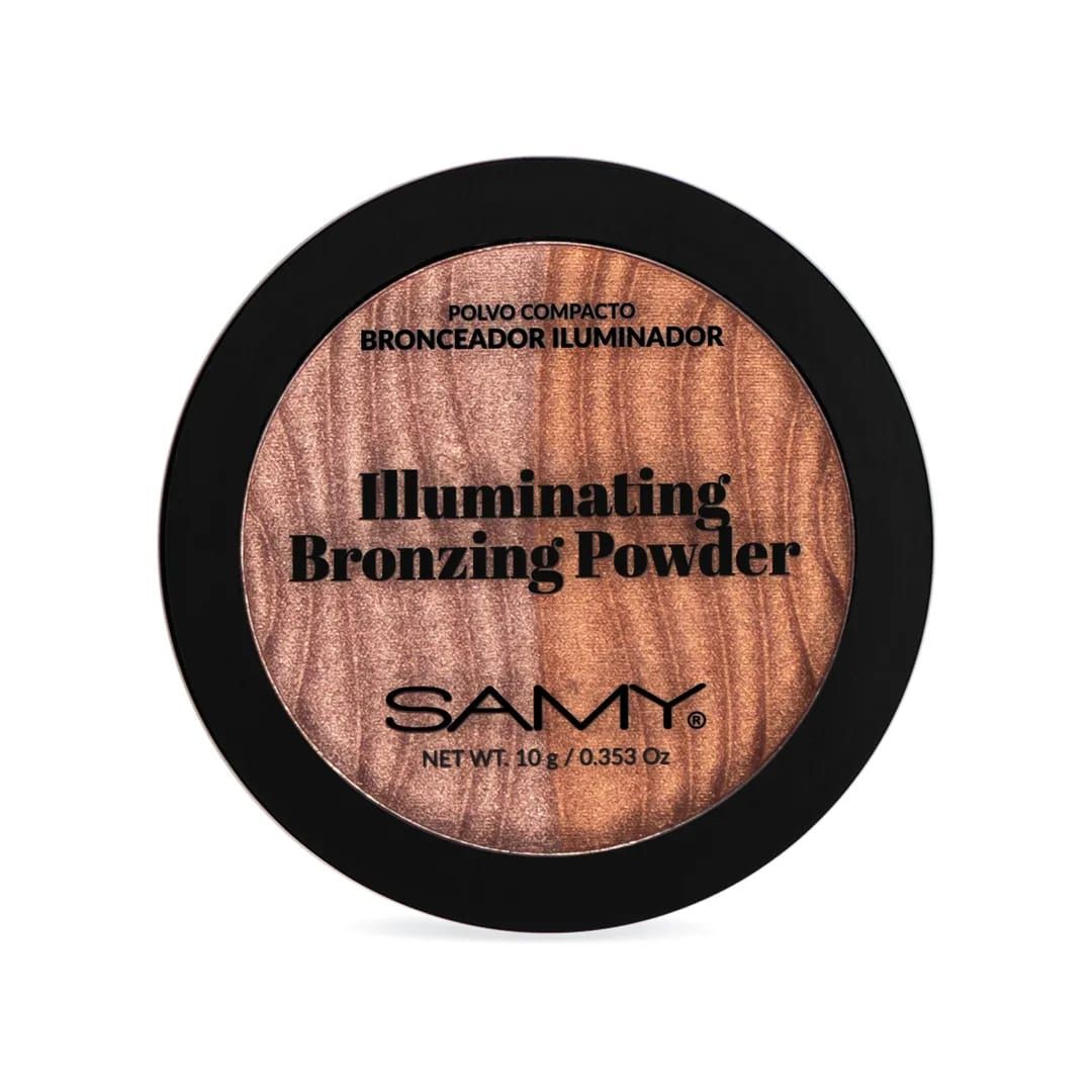 POLVO COMPACTO BRONCEADOR ILUMINADOR X 10 GR SAMY PEARL BRONZE