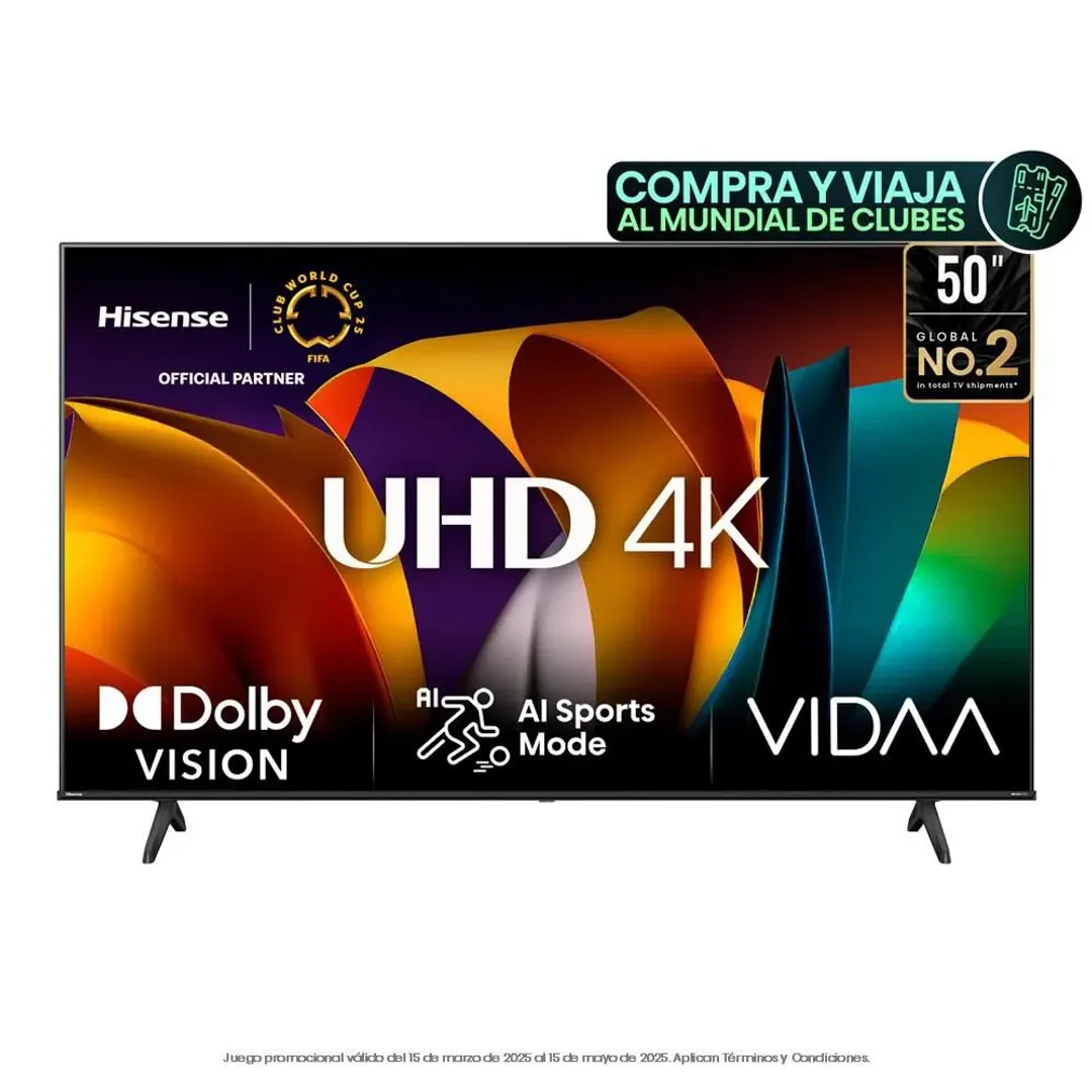 LED HISENSE 50" SMART 4K CONTROL