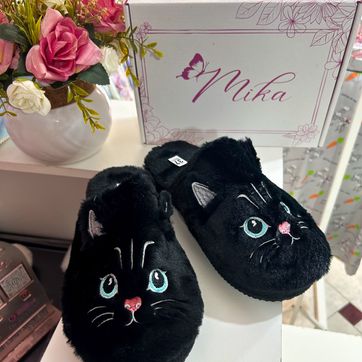 Pantuflas Gatito Negro - imagen 1