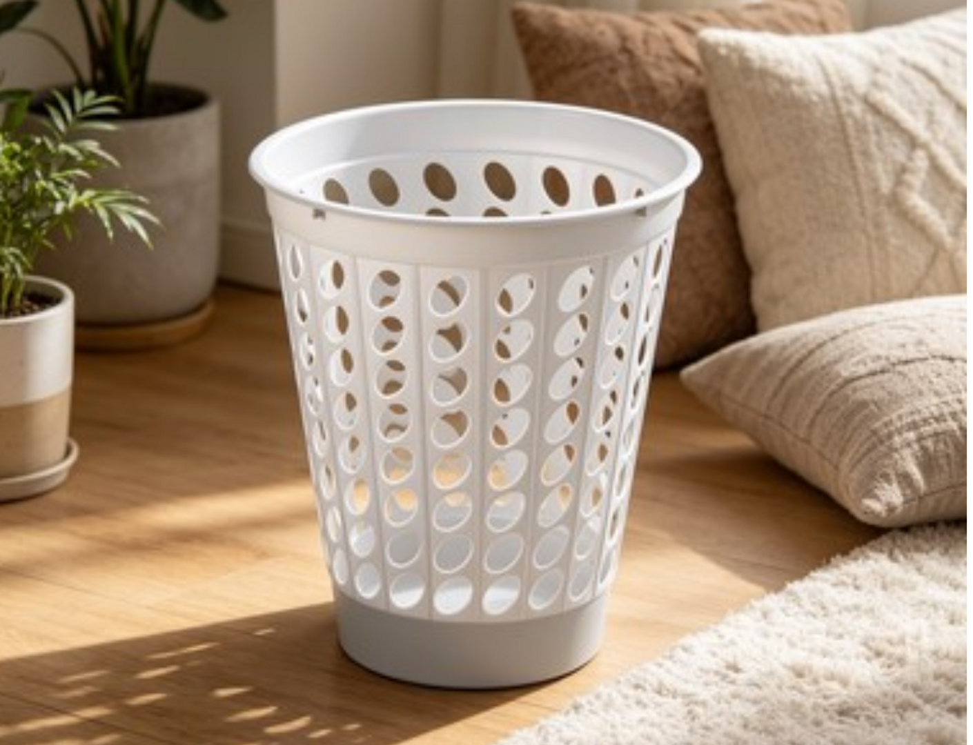 PAPELERA CALADA 5 LT GRIS HIELO-RIMAX