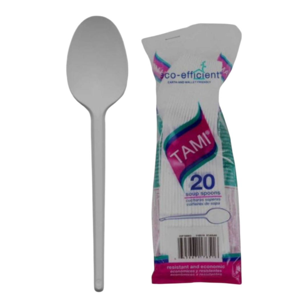  I. CUCHARA GRANDE BLANCA PAQ. X 20 UND 