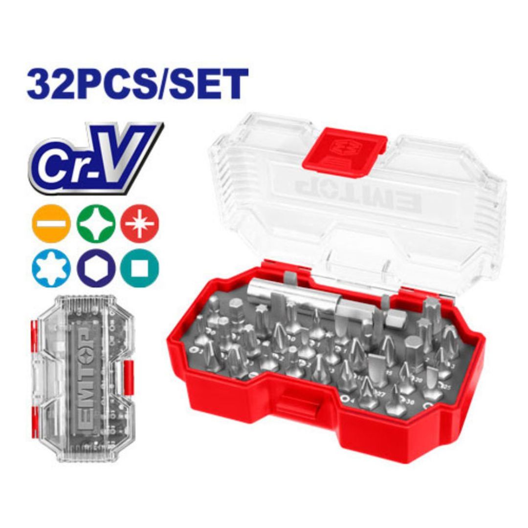 EMTOP SET DE 32 PUNTAS PARA DESTORNILLADOR TOP VALUE 