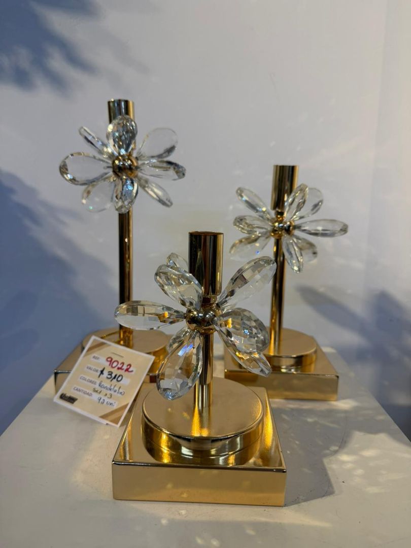 CANDELABRO X 3 PIEDRERIA