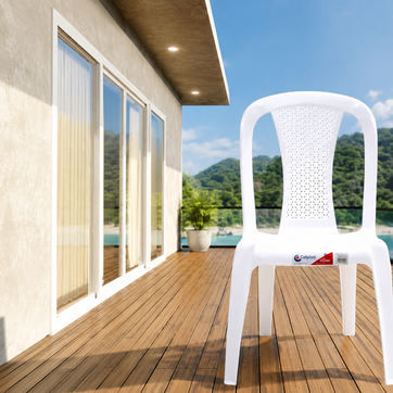 Imagen del producto SILLA CRYTAL SIN BRAZO BLANCA-CLP 
