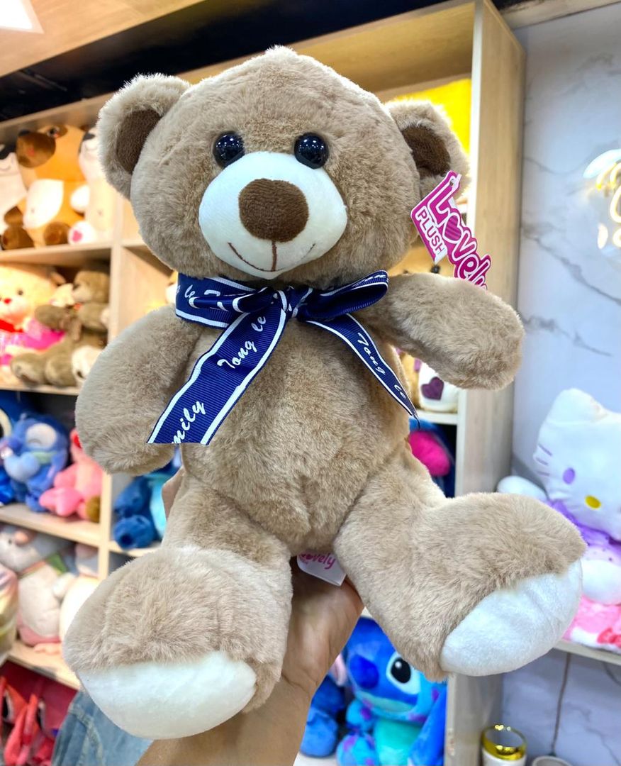 OSO CORBATÍN AZUL 25cm