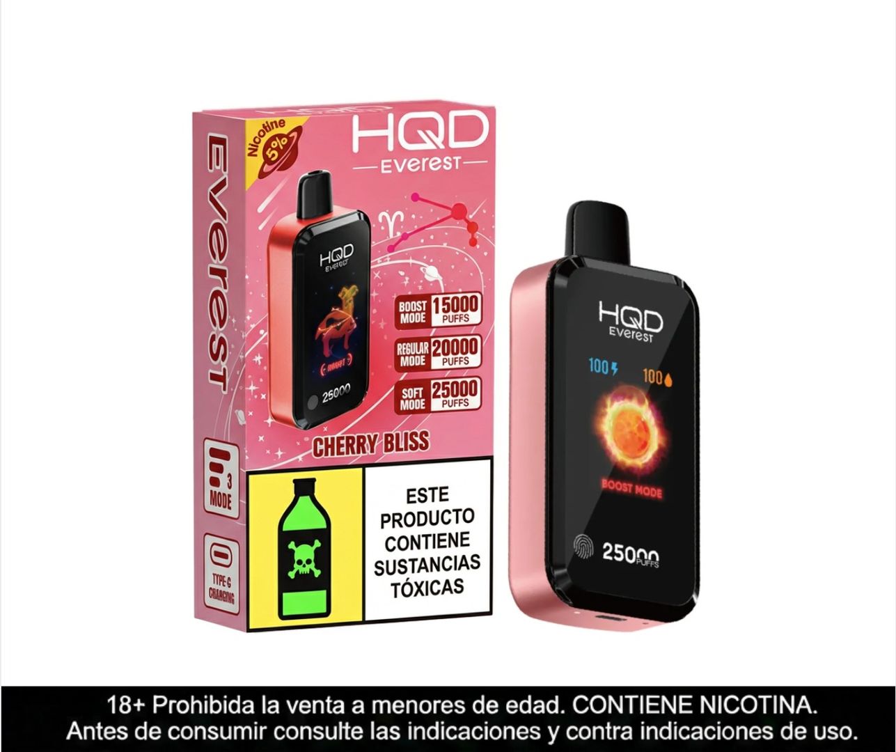 Hqd Everest Cherry Bliss 25.000 Puffs