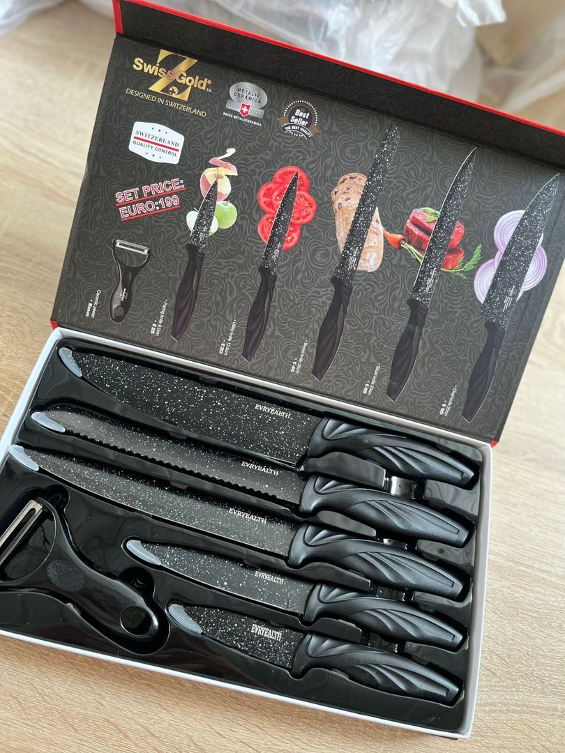CUCHILLOS X6 NEGROS