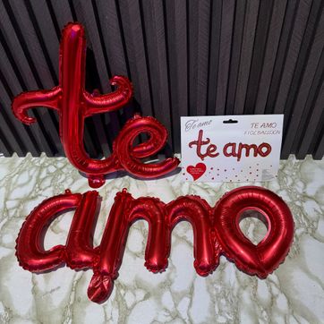 Imagen del producto LETRERO METALIZADO CURSIVO TE AMO 