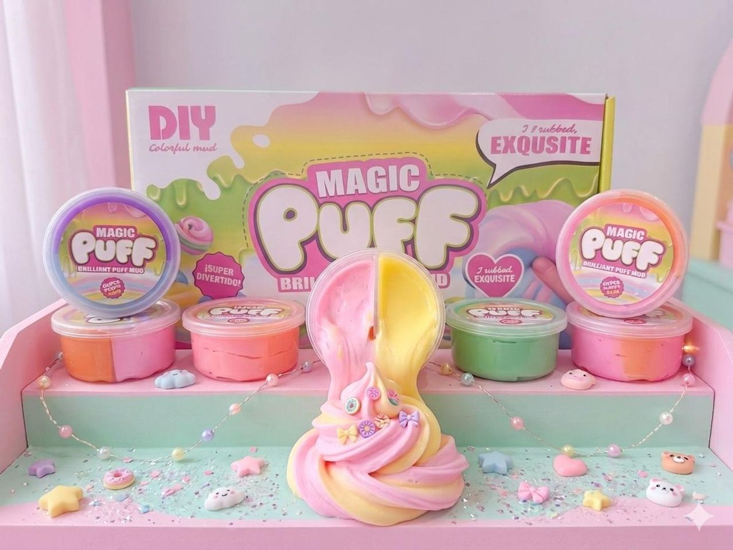 SLIME PUFF DOBLE COLOR