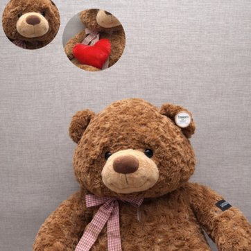 Imagen del producto OSO CHURCO CAFÉ CON CORAZÓN 80 CM