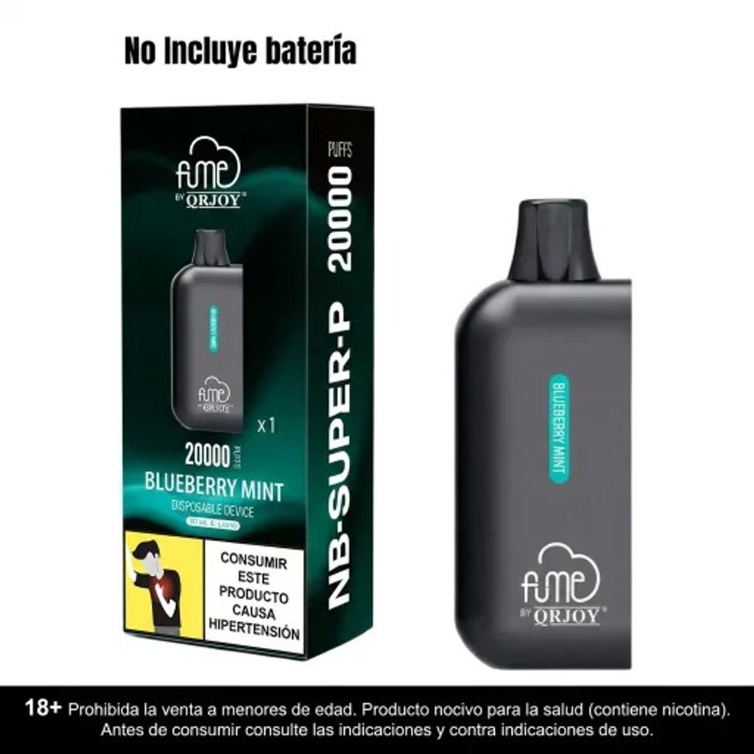 Pod Fume 20.000 Puffs Blueberry Mint - Fume Nb Super P