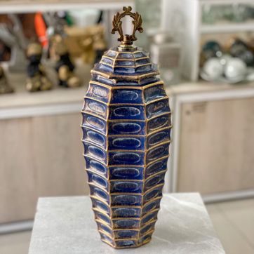 Anfora vintage azul - imagen 1