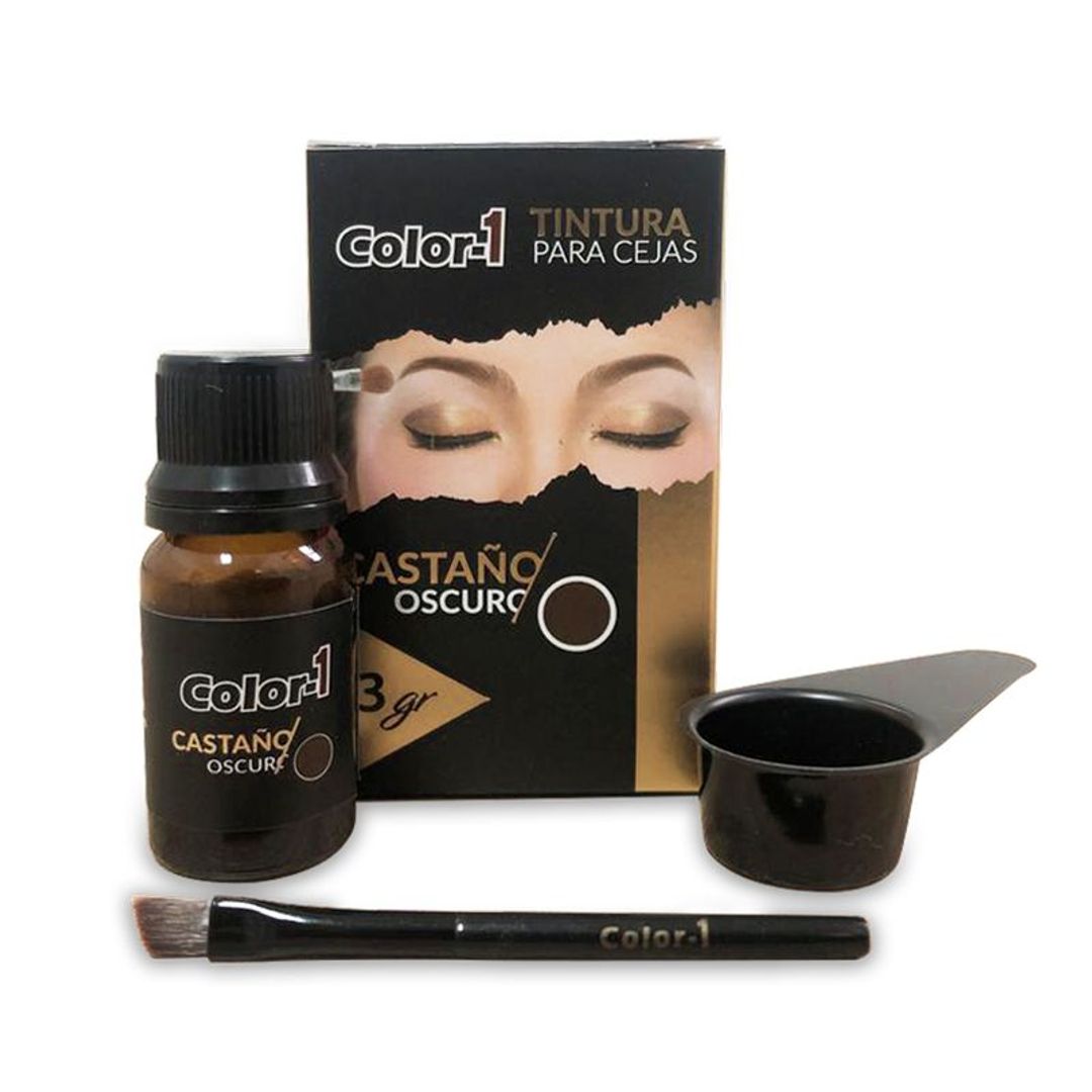 TINTE CEJAS FRASCO CASTAÑO OSCURO X 3GR COLOR 1