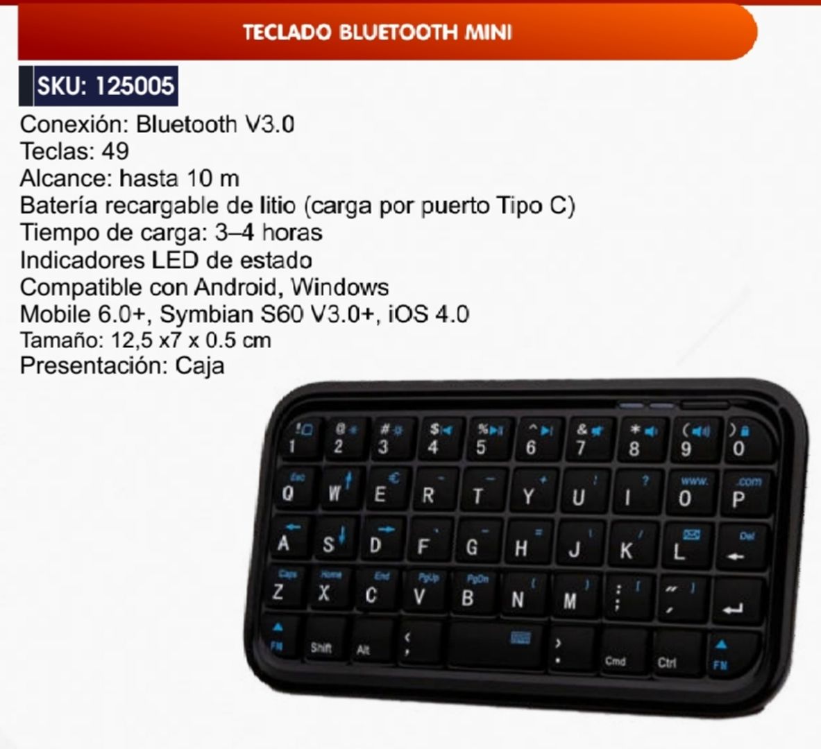TECLADO BLUETOOTH MINI
