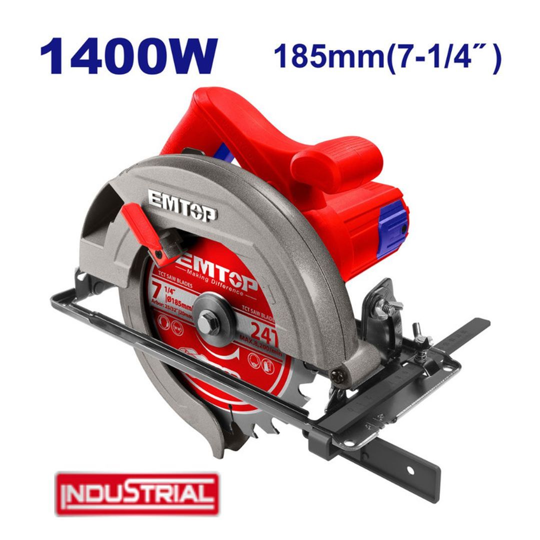 EMTOP SIERRA CIRCULAR 1400W/120V (7-1/4)"+1 DISCO 7-1/4" INDUSTRIAL