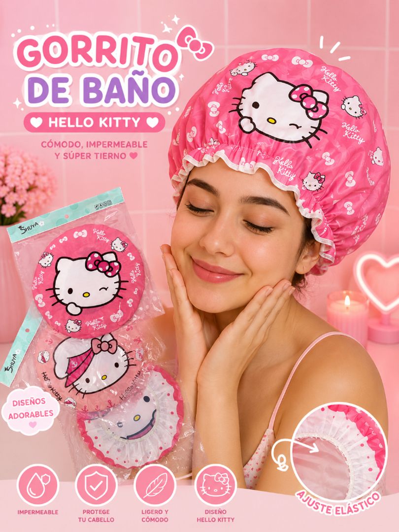 Gorrito de baño hello Kitty 