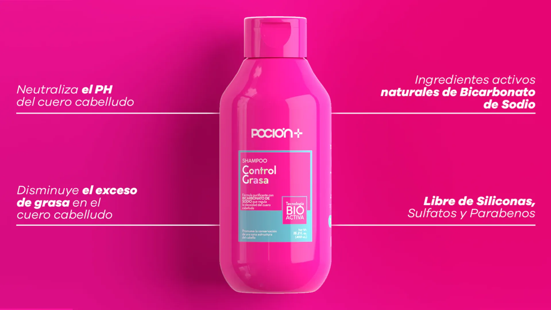 Poción+ Shampoo Control Grasa