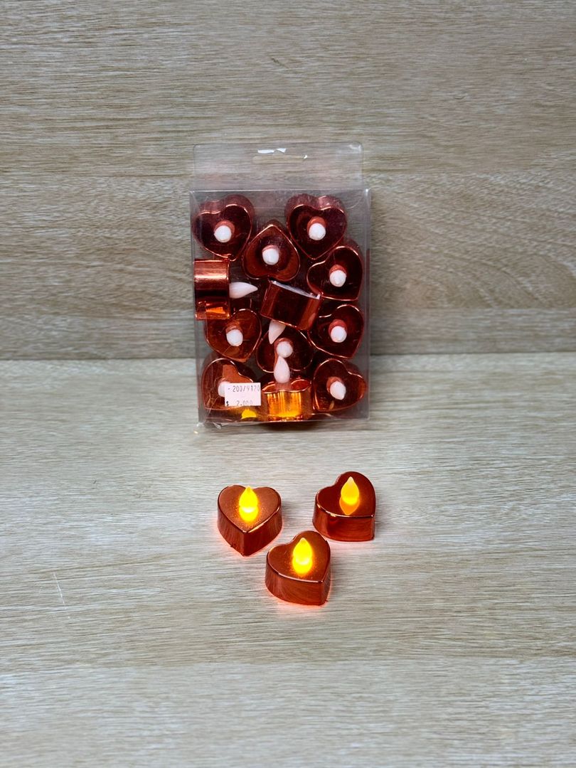 200 VELA CORAZÒN ROJO TORNASOL POR UND