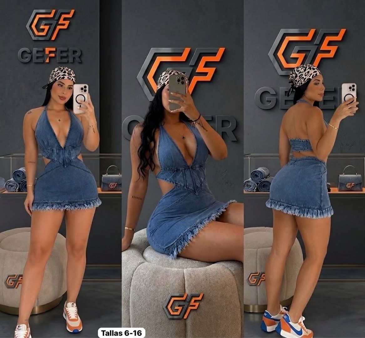 Vestido jean strech