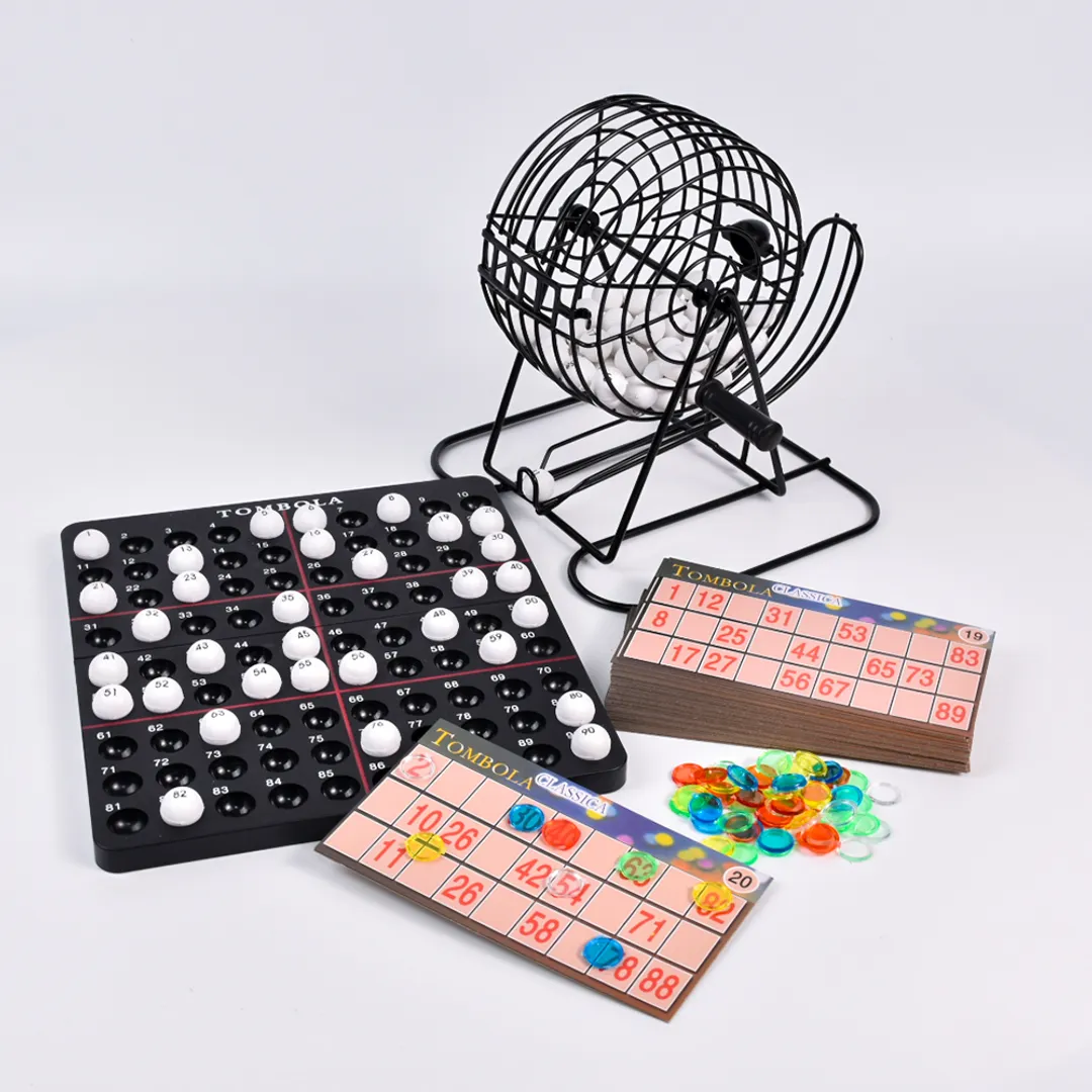JUEGO DE BINGO CON BOLILLERO METALICO 90 NUMEROS Y 40 CARTONES