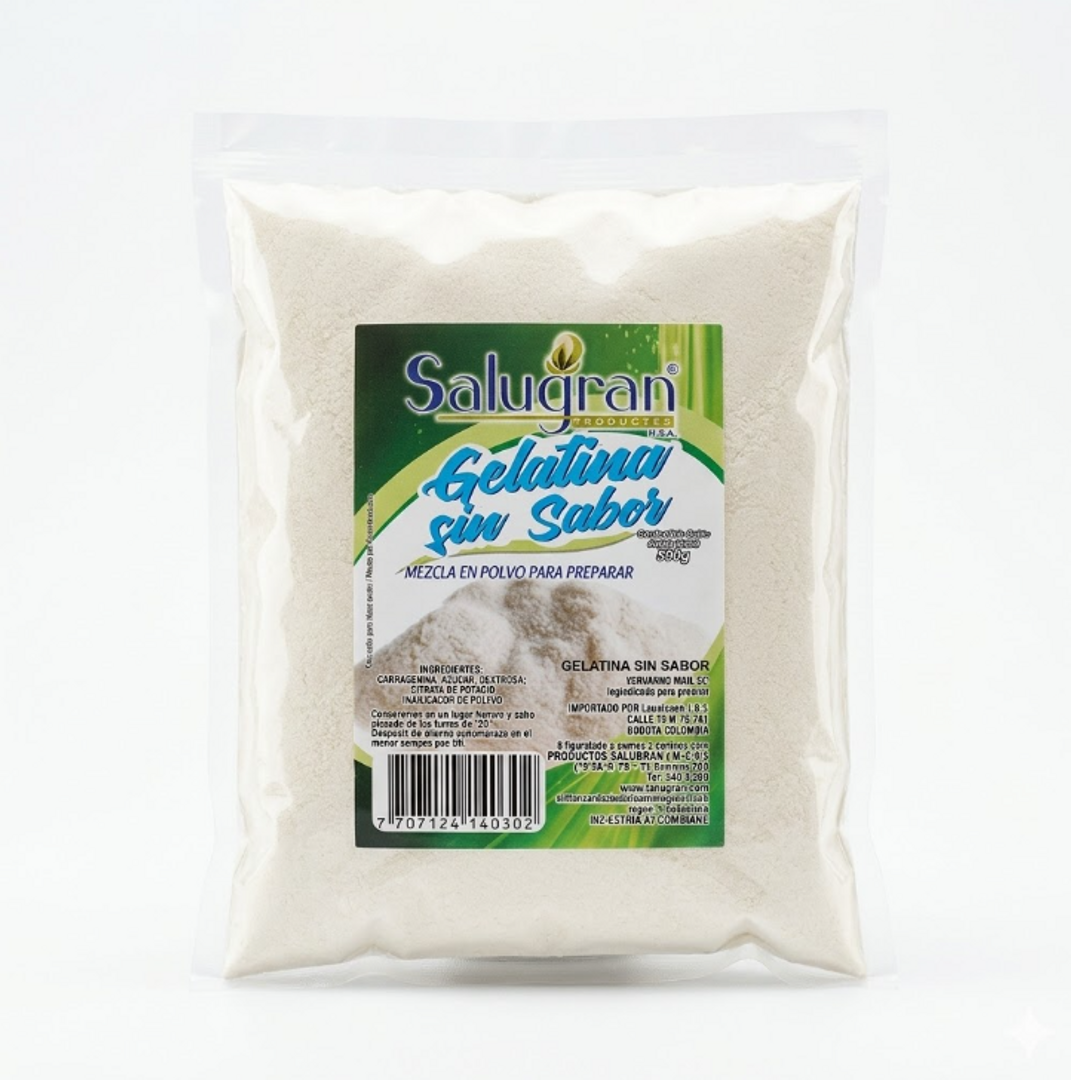 GELATINA SIN SABOR X 500GR SALUGRAN