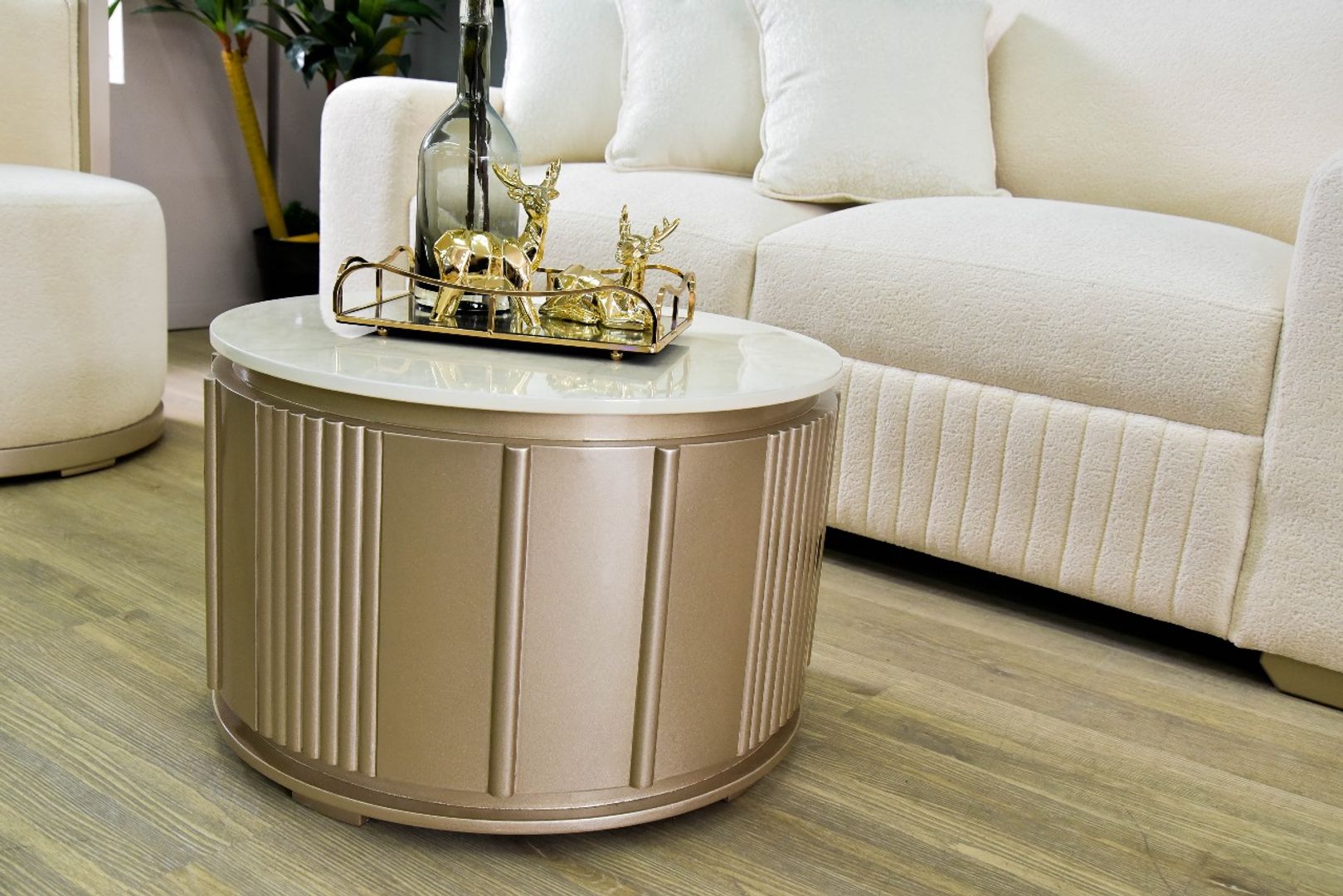 SOFA SILVER + 2 SILLAS NOVA TAPIZ BEIGE	