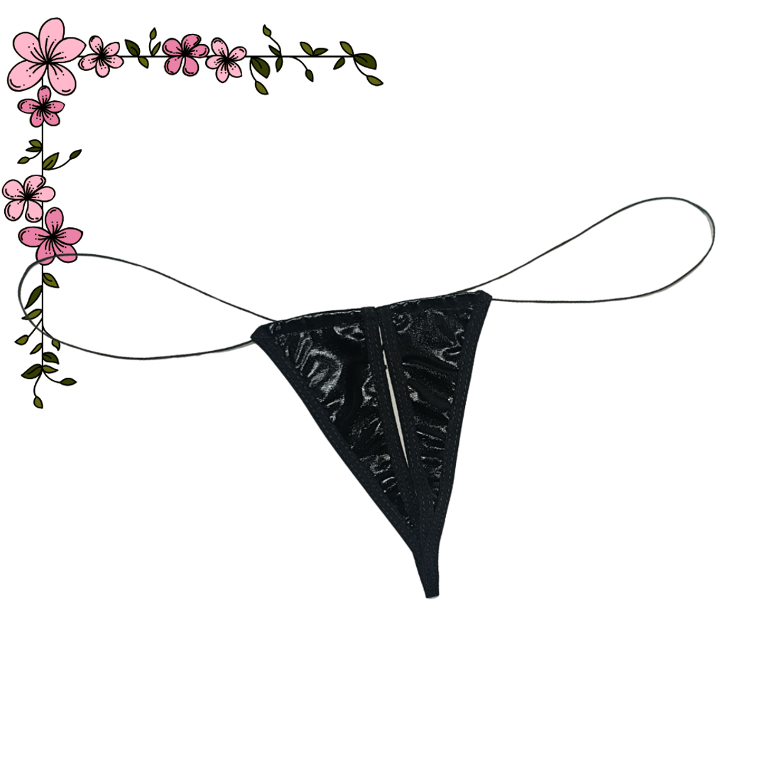 Tanga hilo con apertura en Lamė