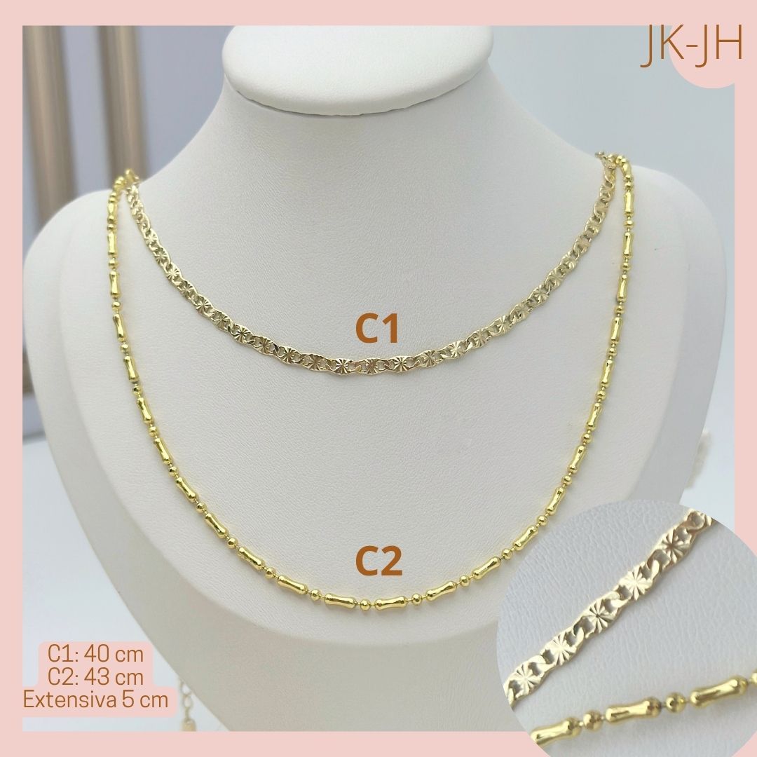 Collares Sin dije Rodio Dorado 