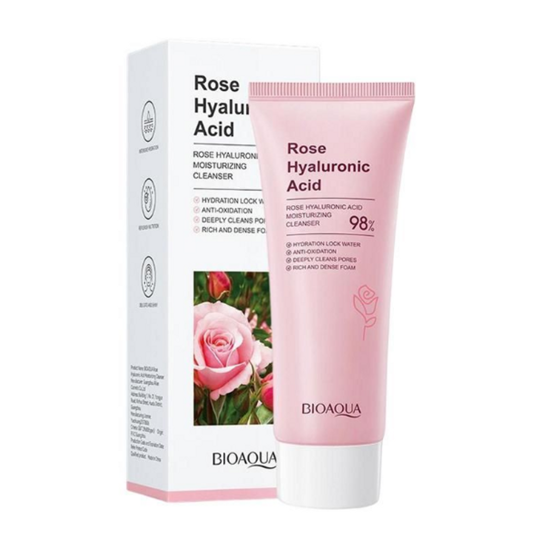 JABÓN FACIAL ÁCIDO HIALURONICO Y ROSAS BIOAQUA