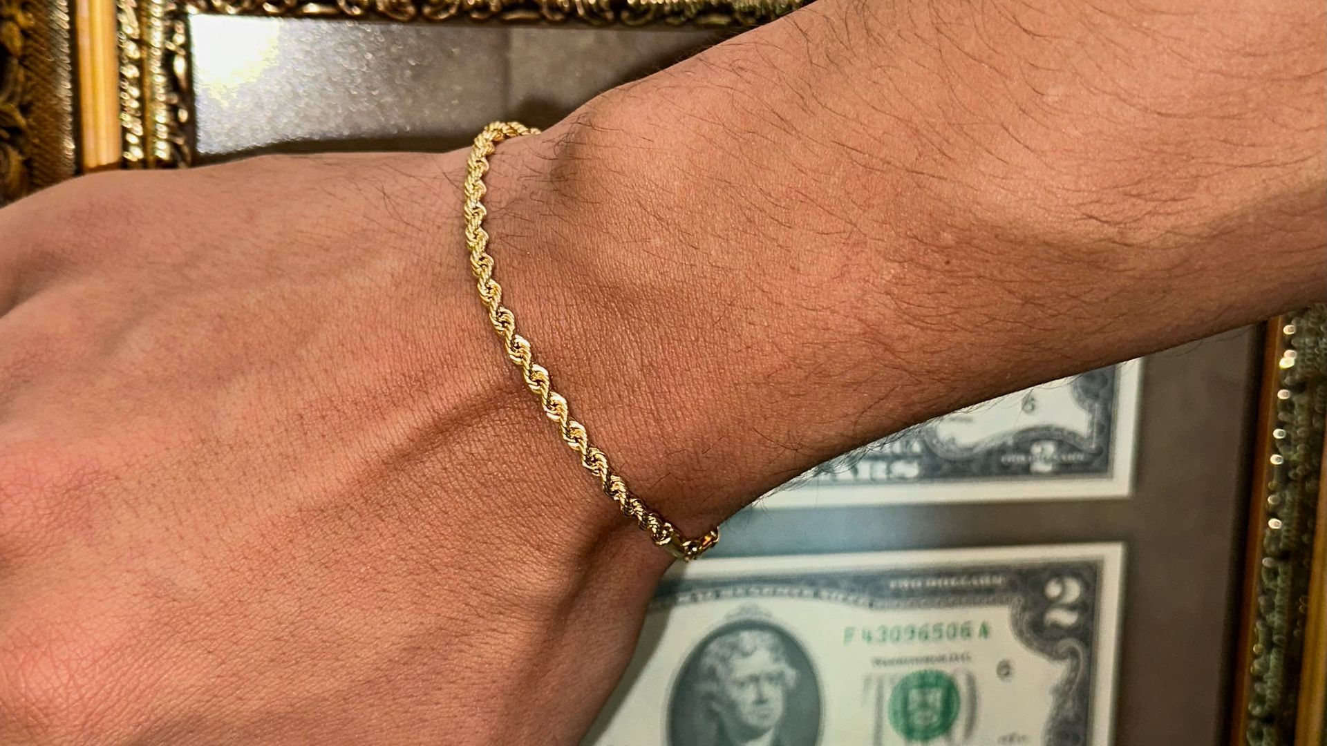 Pulso tejido lazo oro 18k 