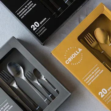 CUBIERTOS 20 PZS DORADO MATE  - imagen 2