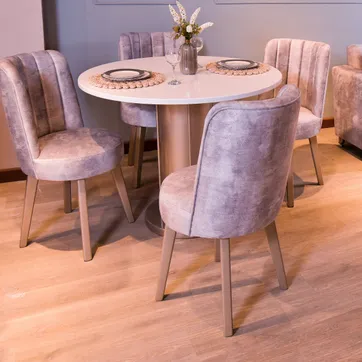 CDOR AQUA X4 BASE CIRCULAR CHAMPAÑA TAPIZ PLATA - imagen 1