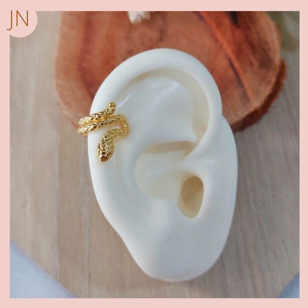 Ear Cuff Snake Rodio Dorado