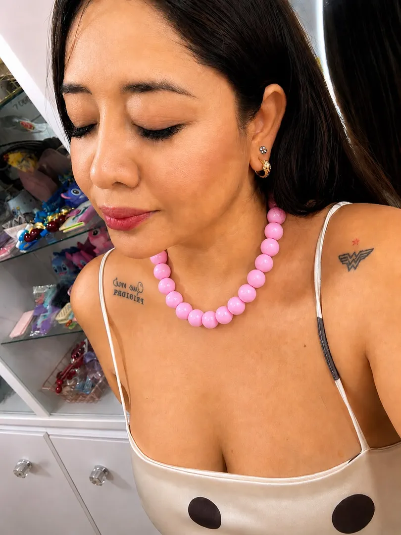 Collar Chicle Rosado  #16 – Sin dije