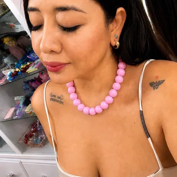 Collar Chicle Rosado  #16 – Sin dije - imagen 1