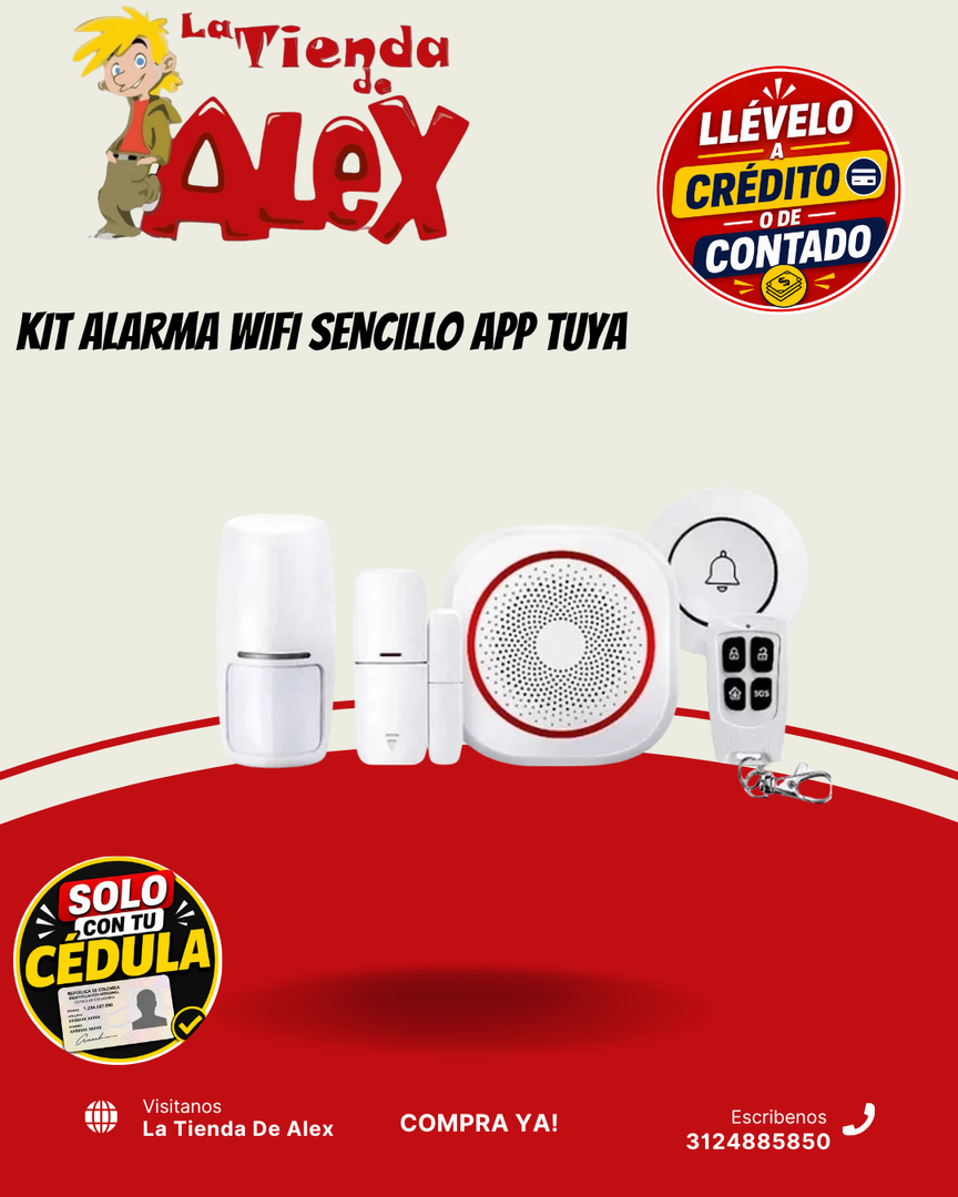 KIT ALARMA WIFI SENCILLO APP TUYA
