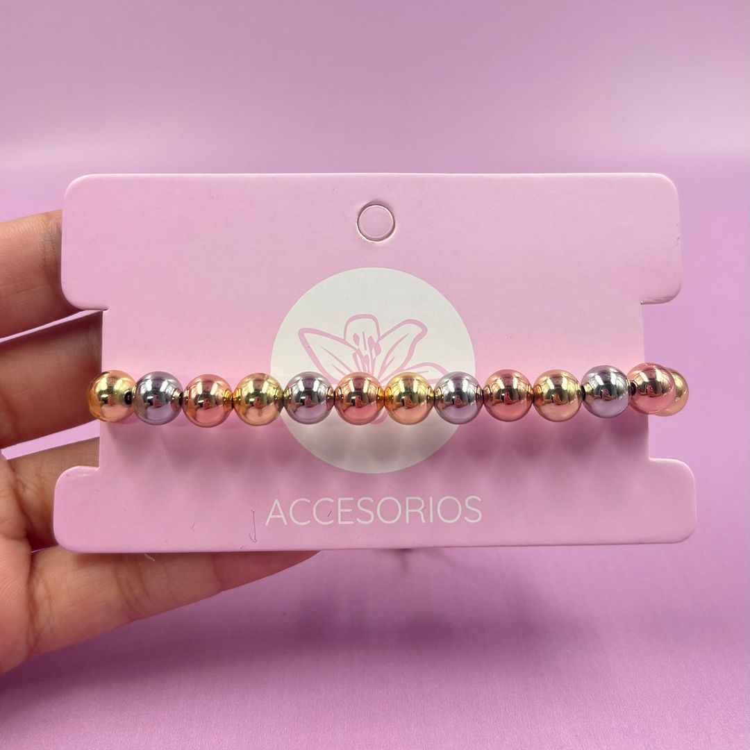 PULSERA BALINES TRES COLORES
