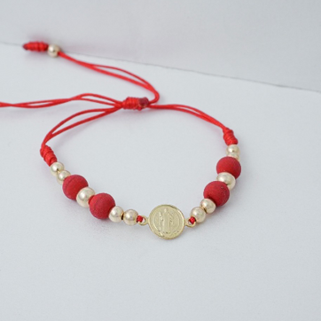 Imagen del producto Pulsera San Benito con neopreno 6mm y balin 4-5mm