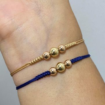 Imagen del producto Par balín rosa 5mm y balín dorado 6mm
