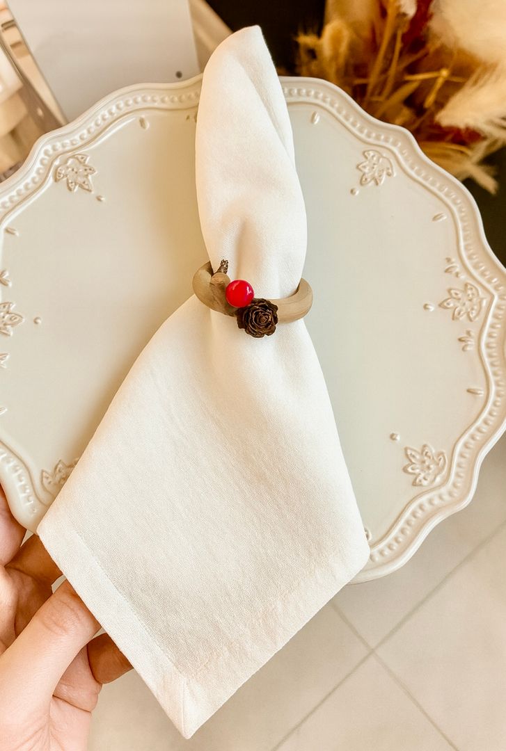 Servilletero madera navideño 