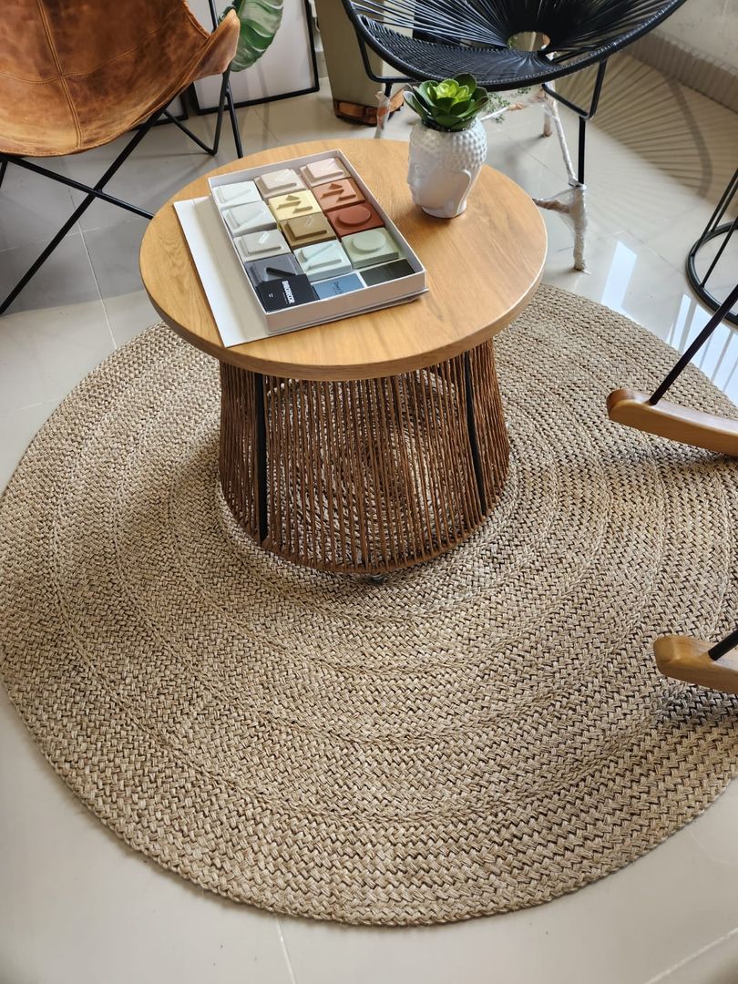 Tapetes redondos en fique