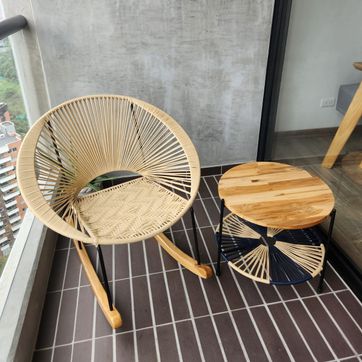 Mesa auxiliar en teca - imagen 3