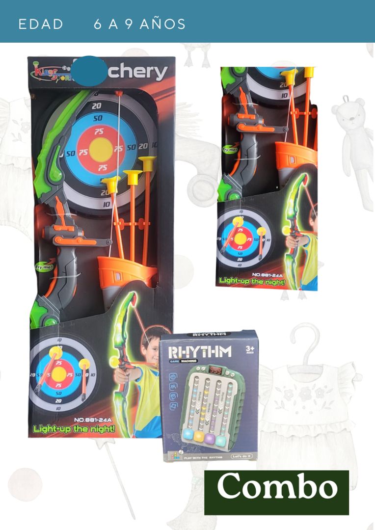 Arco de tiro para niño en combo con tetis 