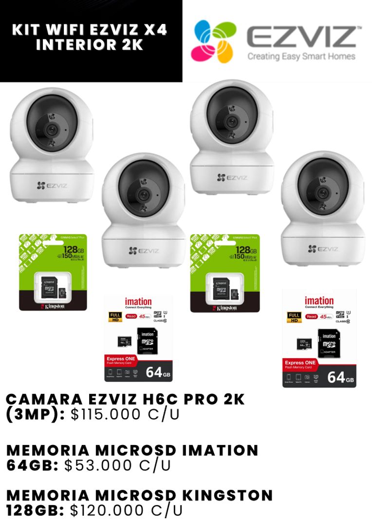 KIT WIFI EZVIZ X4 INTERIOR 2K
