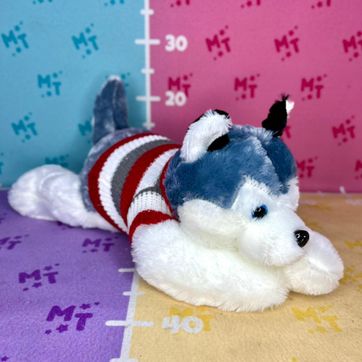 Imagen del producto Lobo acostado camisa rayas 45cm