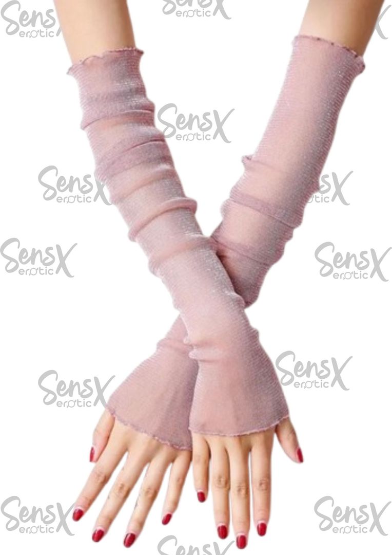 Guantes Transparentes con Toque Brillante – Elegancia y Sofisticación