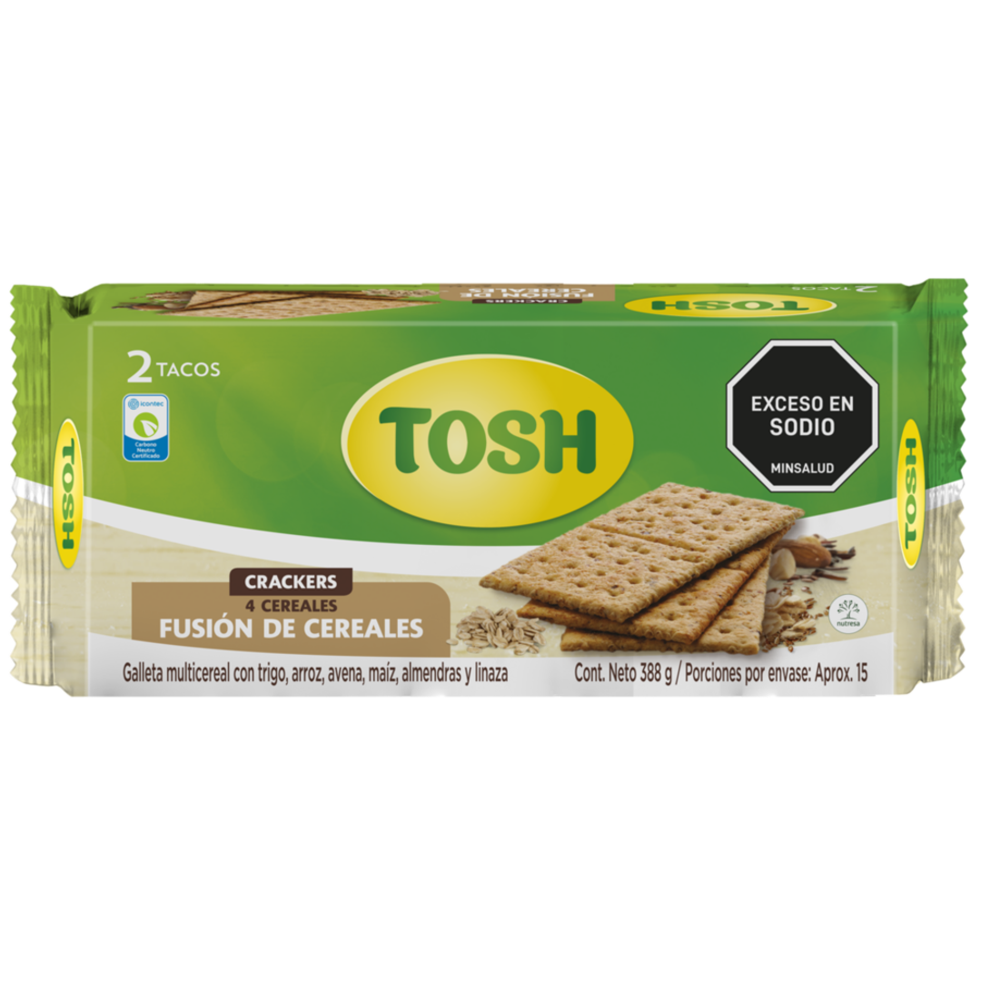 GALLETA TOSH FUSION CEREALES TACO*2*388G