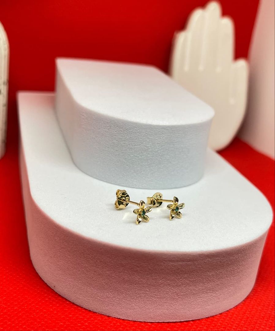 Topos Flowers cristal verde diamantada 
