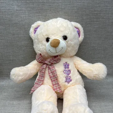 Imagen del producto OSO BEIGE CON MOÑO DE CUADROS 55 CM