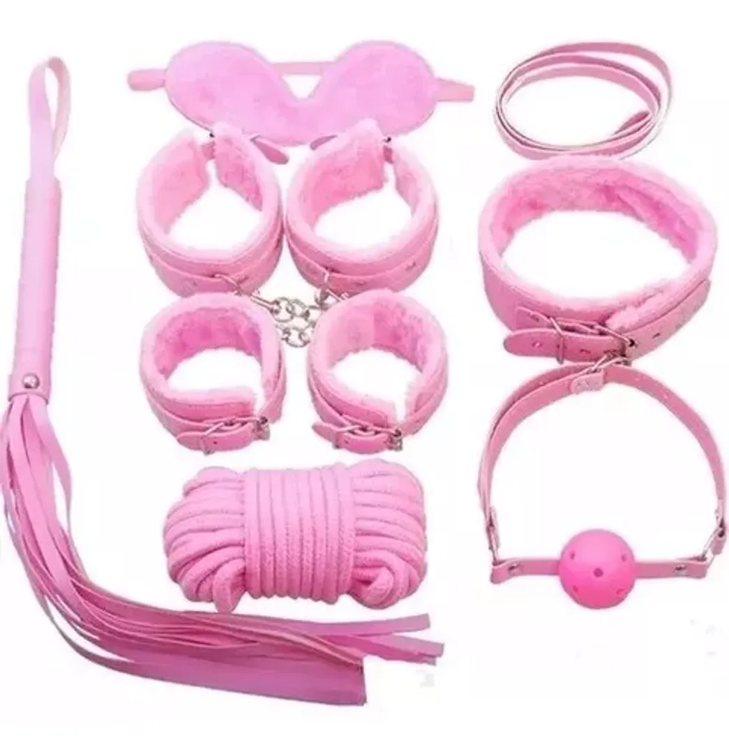KIT SADO - PELUCHE 7 PIEZAS ROSADO.